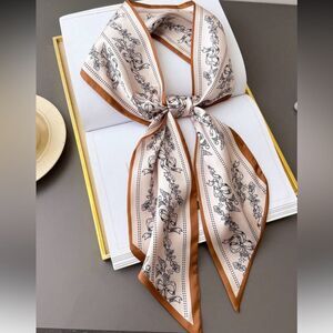 Brown Floral Scarf S27